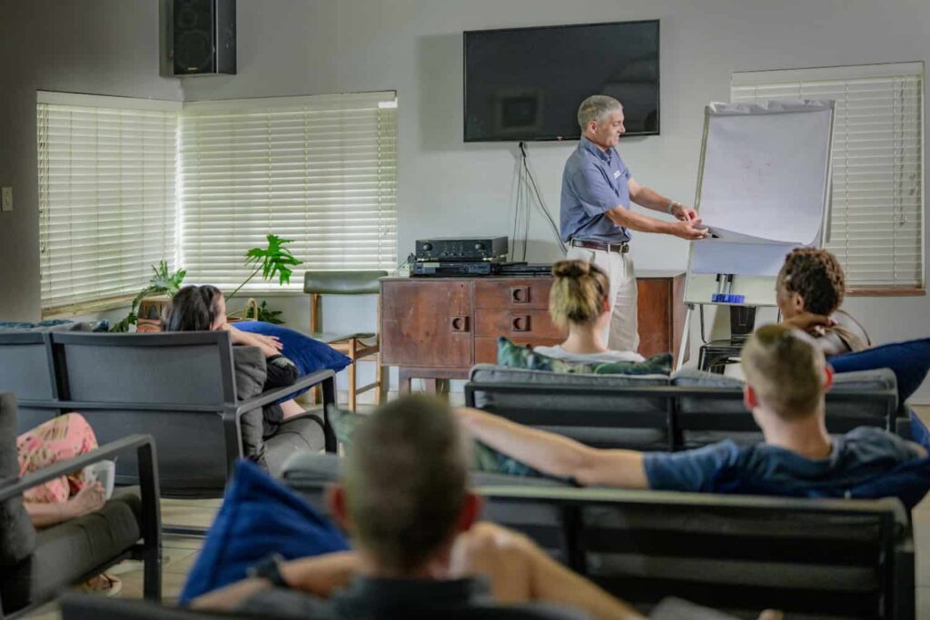 Group therapy session at White River Recovery Centre